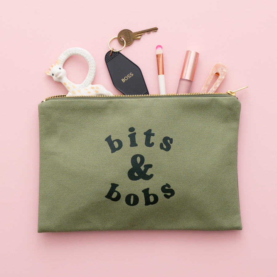Bits & Bobs - Olive Green Pouch