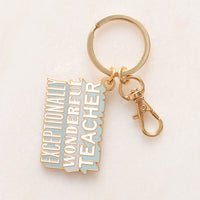 Exceptionally Wonderful Teacher - Enamel Keyring