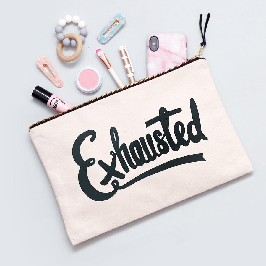 Exhausted - Extra Large Pouch