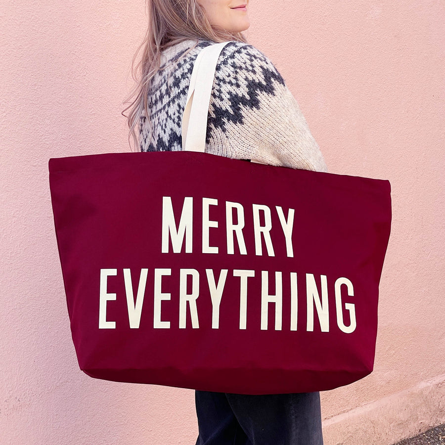 Merry Everything - Burgundy REALLY Big Bag