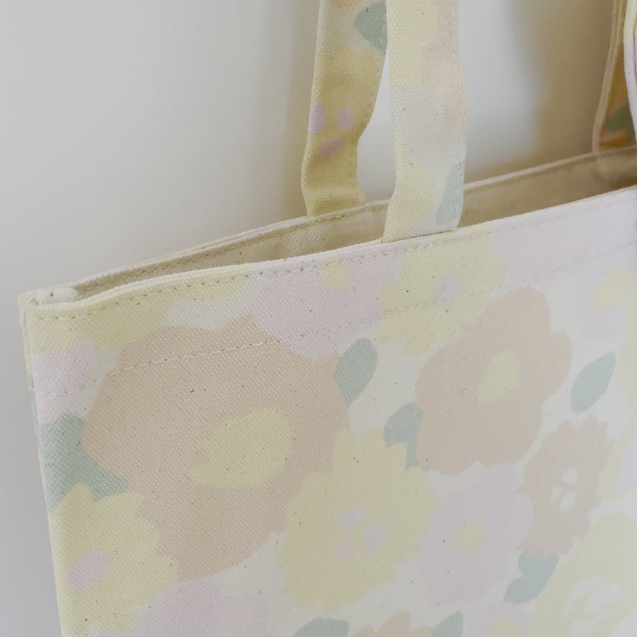 Floral Print - Canvas Tote Bag