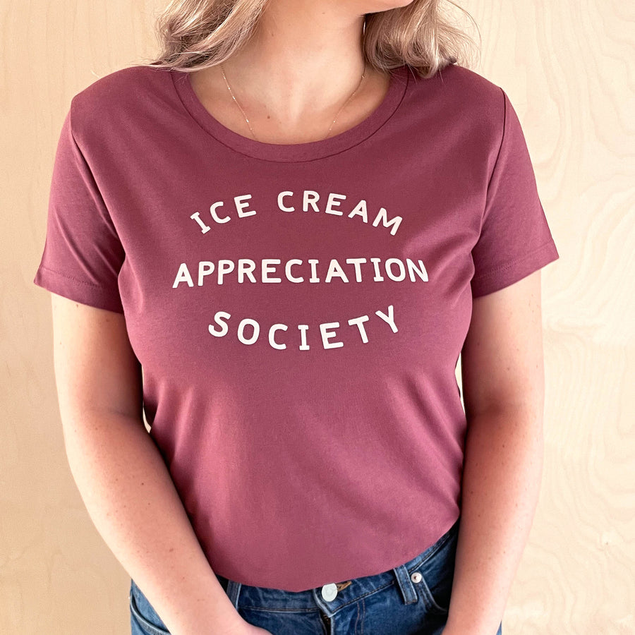Ice Cream Appreciation Society - Women's Fitted T-Shirt - Berry