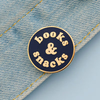 Books & Snacks - Enamel Pin