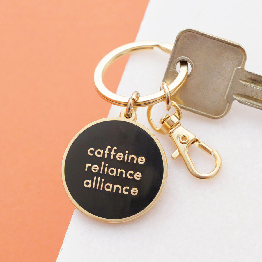 Caffeine Reliance Alliance - Enamel Keyring