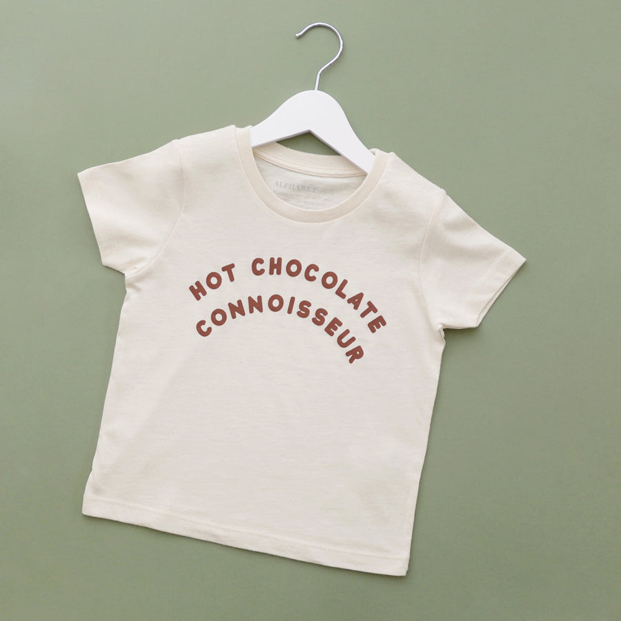 Hot Chocolate Connoisseur - Kid's Tee - Natural Fleck
