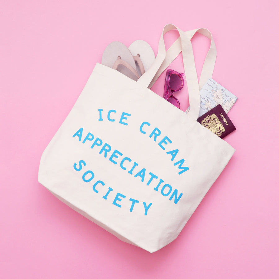 Ice Cream Appreciation Society - Big Canvas Tote Bag