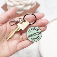 Ice Cream Appreciation Society - Enamel Keyring