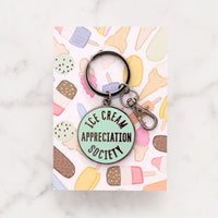 Ice Cream Appreciation Society - Enamel Keyring