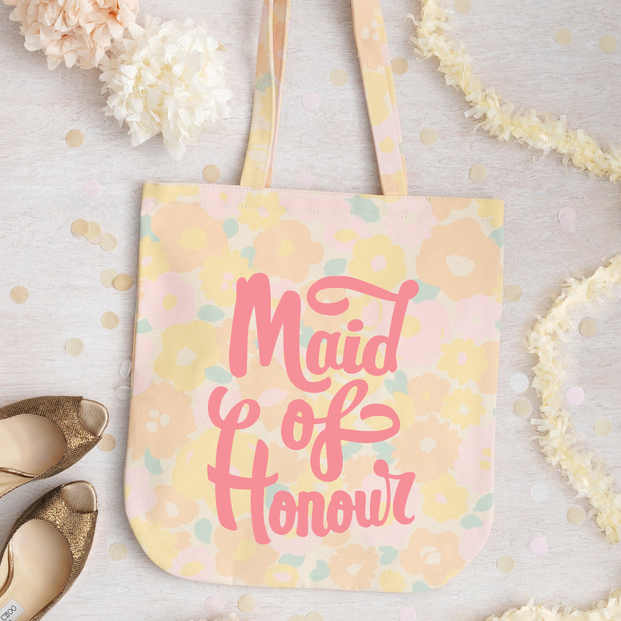 Maid of Honour - Floral Print Wedding Bag