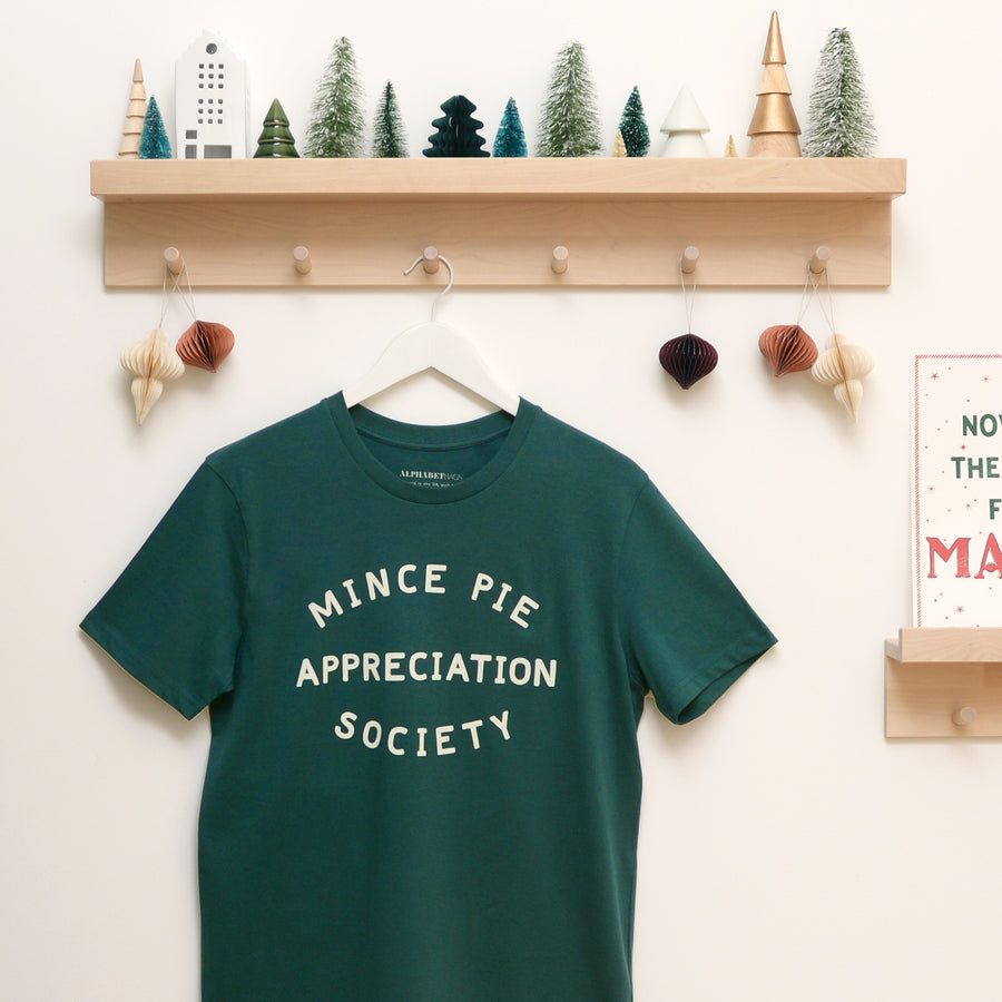 Mince Pie Appreciation Society - Unisex T-Shirt - Pine