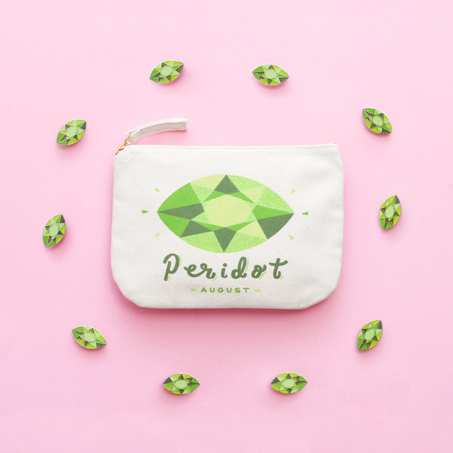 Birthstone Pouch & Pin - Gift Set