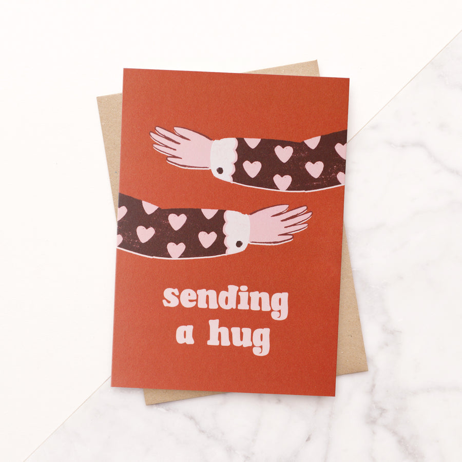 Sending a Hug - Greeting Card