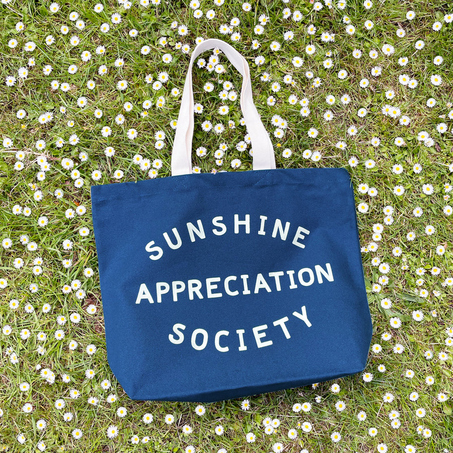 Sunshine Appreciation Society - Ocean Blue Canvas Tote Bag