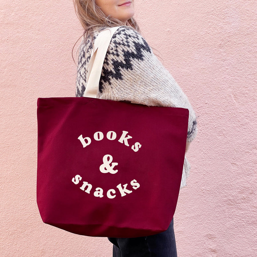 Books & Snacks - Canvas Tote Bag