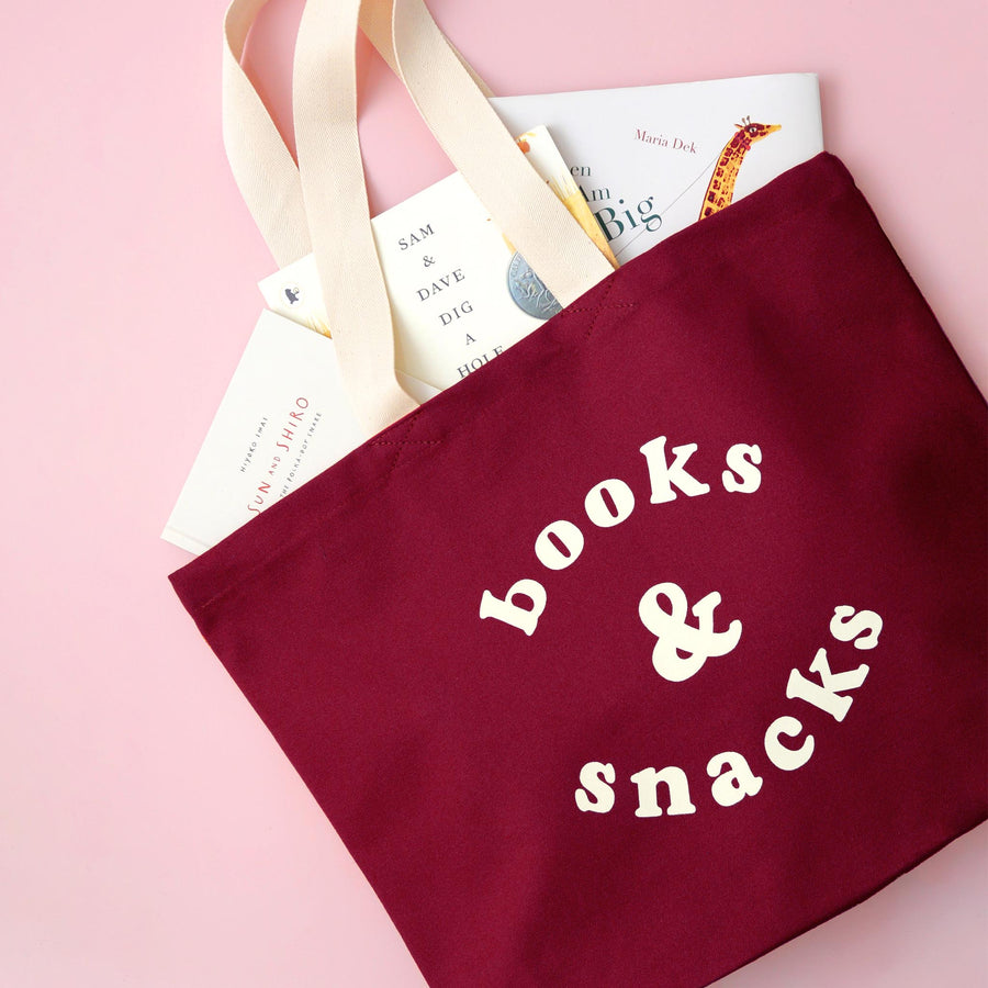 Books & Snacks - Canvas Tote Bag