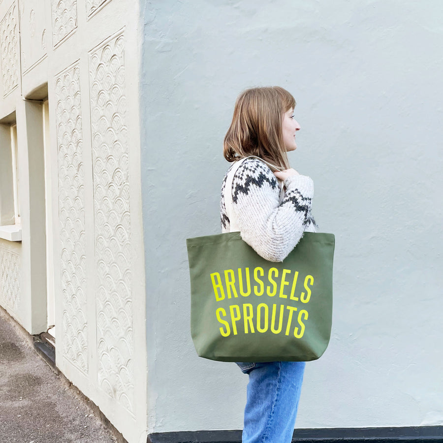 Brussels Sprouts - Olive Green Tote Bag