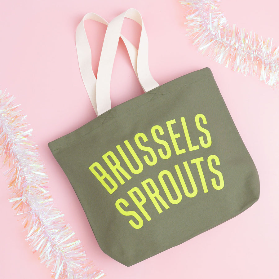 Brussels Sprouts - Olive Green Tote Bag