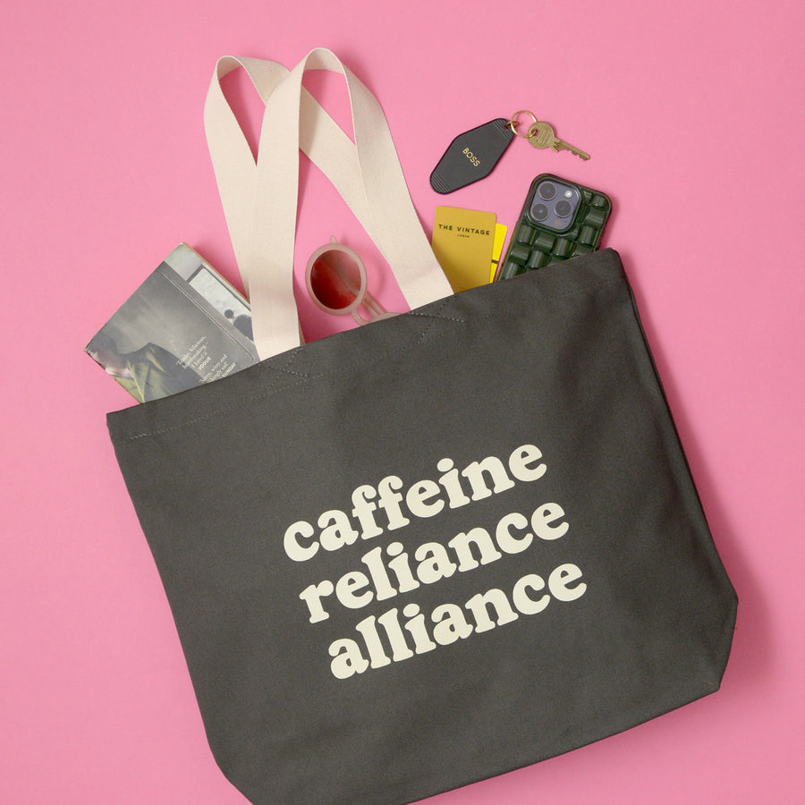 Caffeine Reliance Alliance - Grey Tote Bag