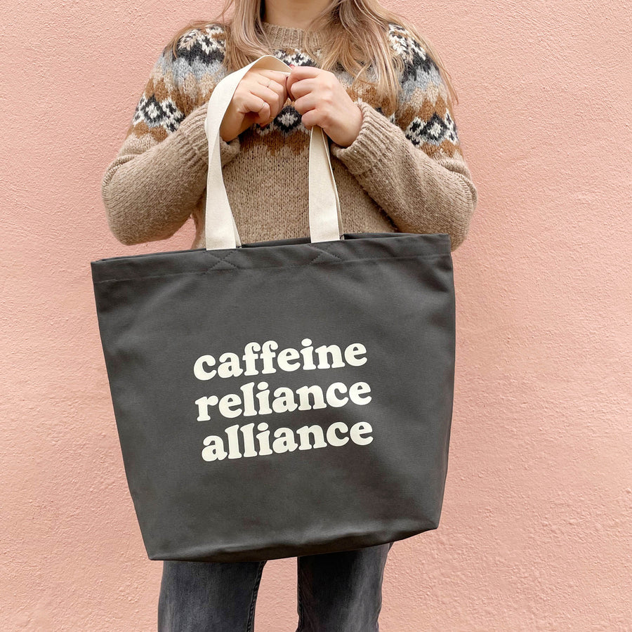 Caffeine Reliance Alliance - Grey Tote Bag
