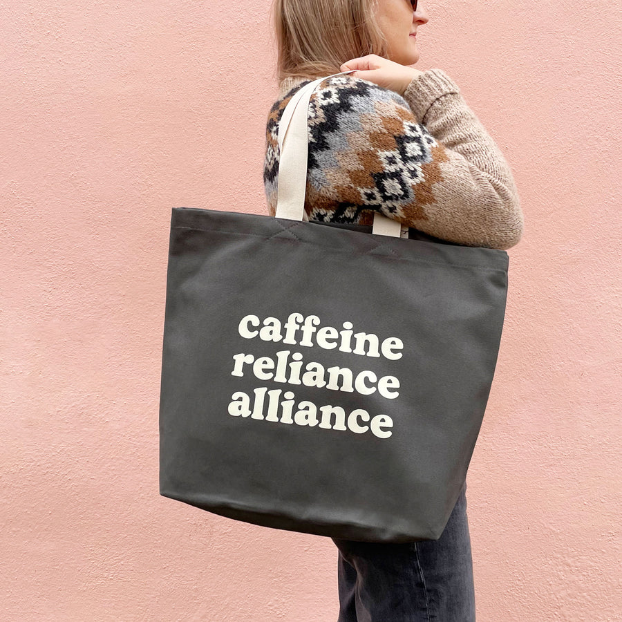 Caffeine Reliance Alliance - Grey Tote Bag