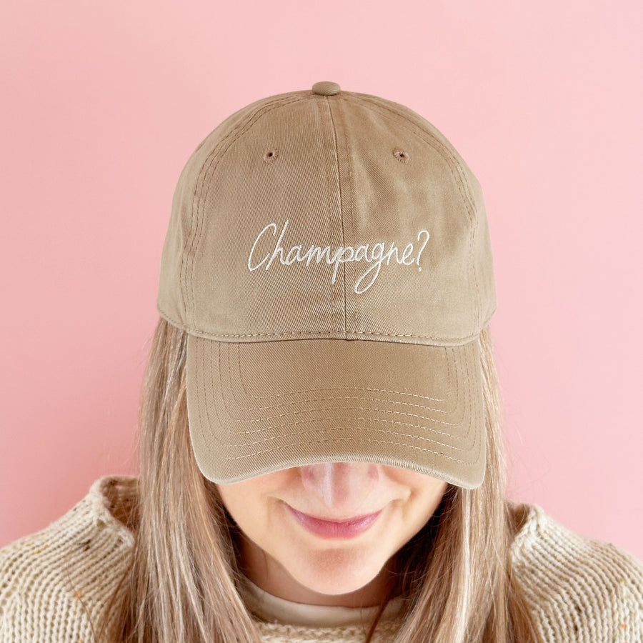 Champagne? - Cotton Baseball Cap