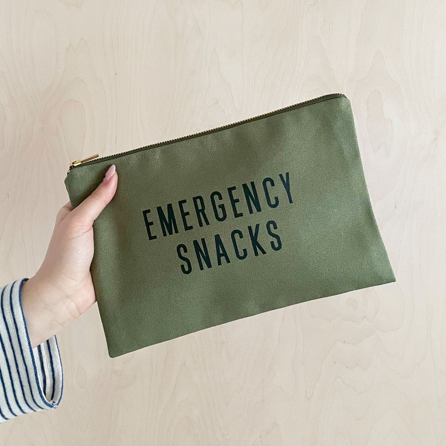 Emergency Snacks - Olive Green Pouch