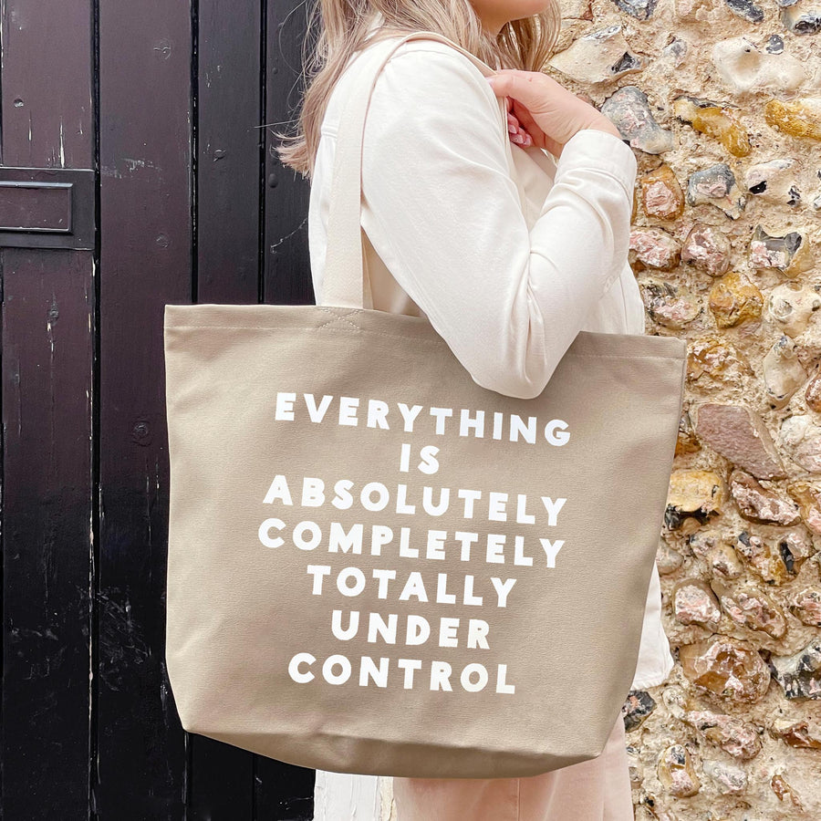 Everything is Under Control - Stone Canvas Tote Bag