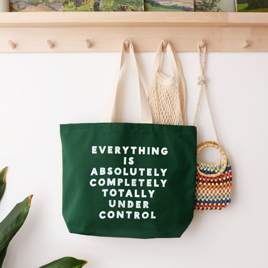 SECONDS - Everything is Under Control - Forest Green Canvas Tote Bag