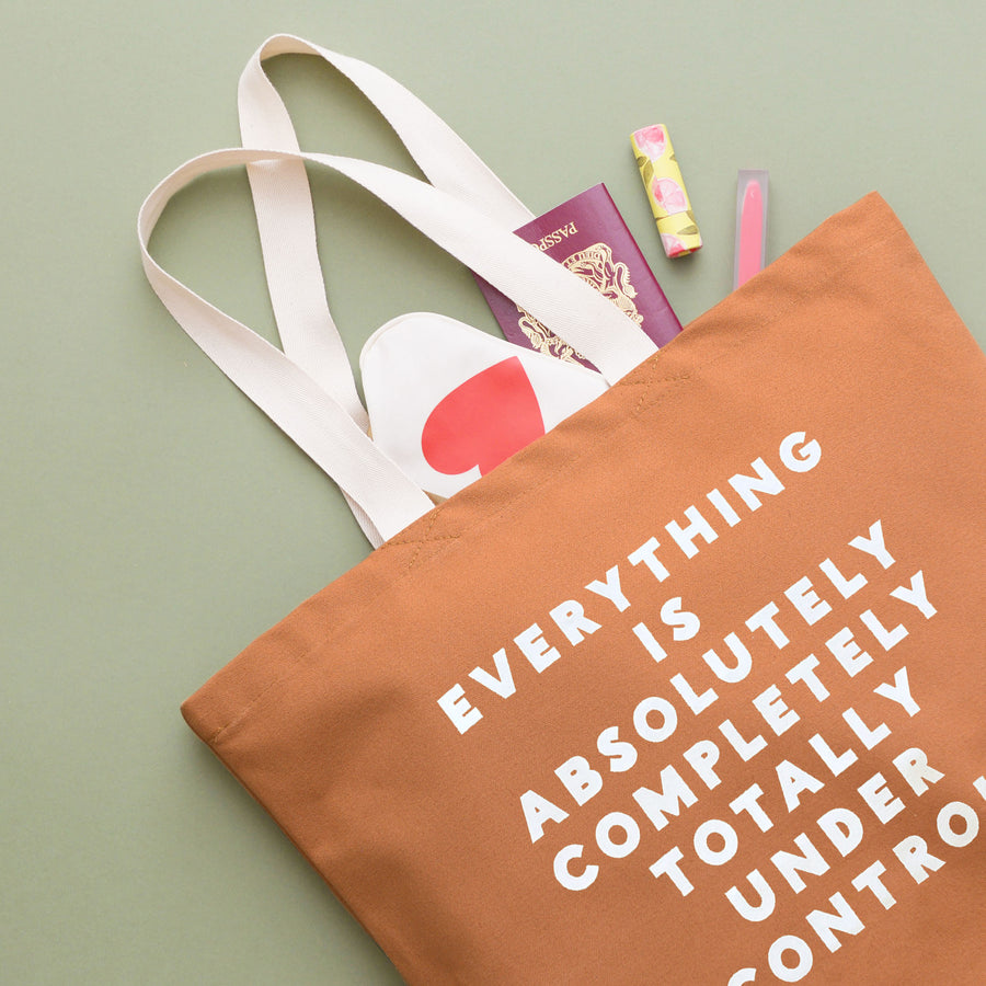 Everything is Under Control - Tan Canvas Tote Bag