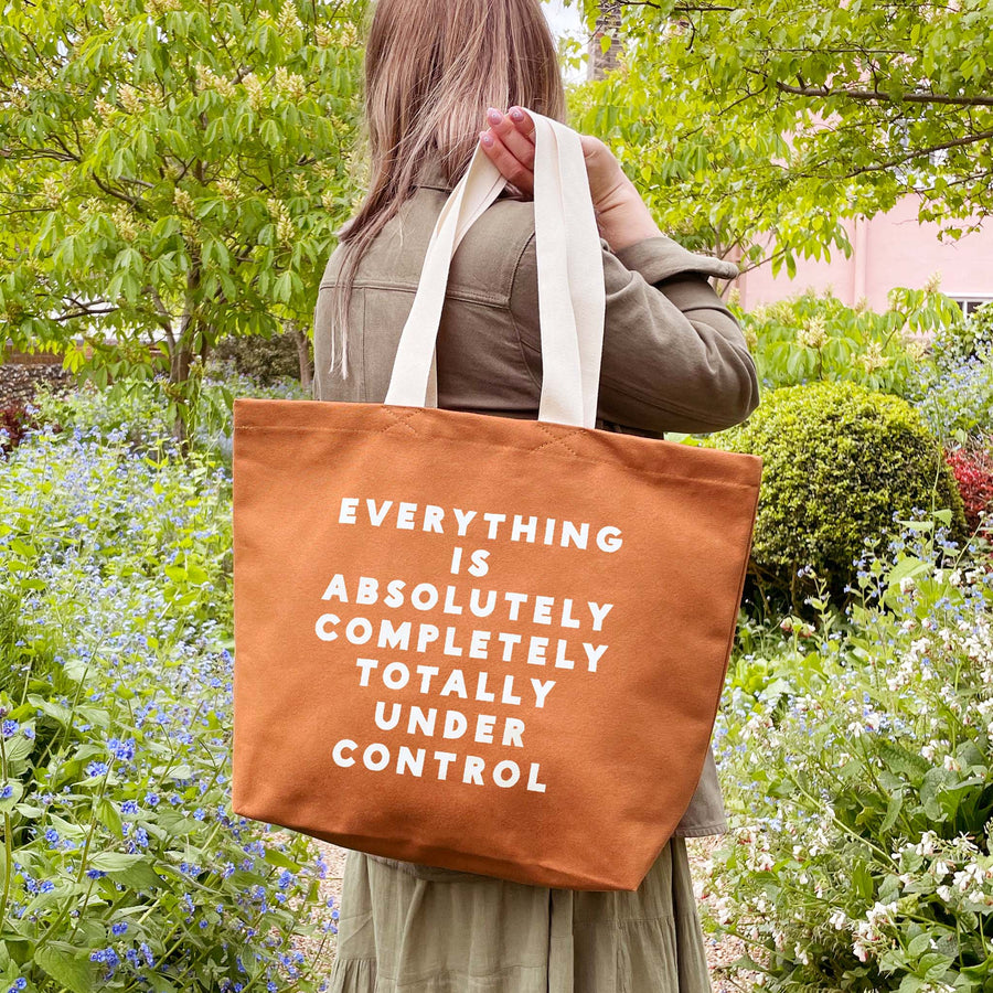 Everything is Under Control - Tan Canvas Tote Bag