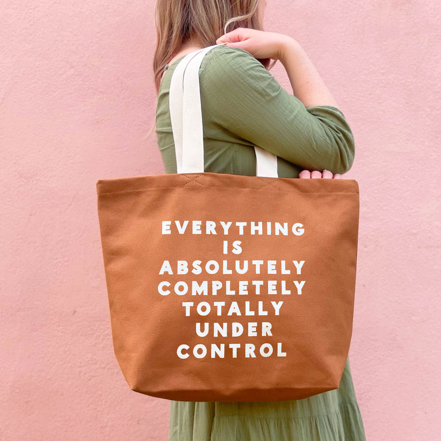 Everything is Under Control - Tan Canvas Tote Bag