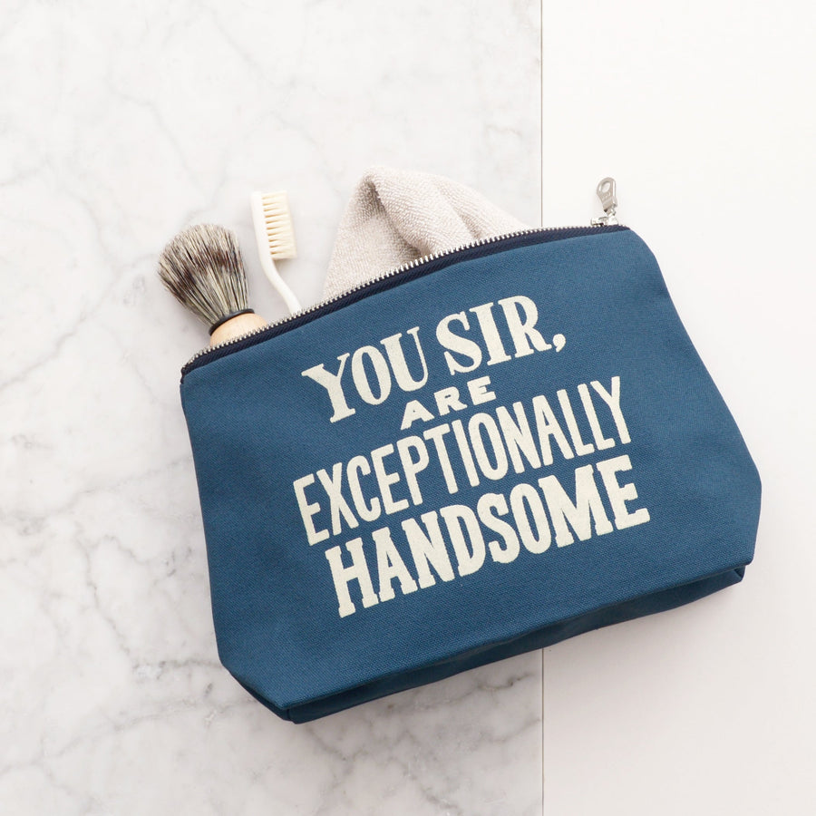 SECONDS - Exceptionally Handsome - Blue Wash Bag