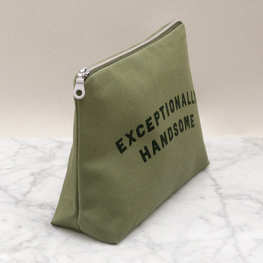 Exceptionally Handsome - Olive Wash Bag
