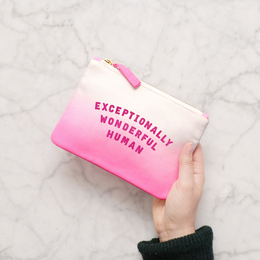 Exceptionally Wonderful Human - Ombre Pouch