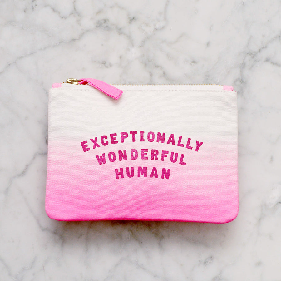 Exceptionally Wonderful Human - Ombre Pouch