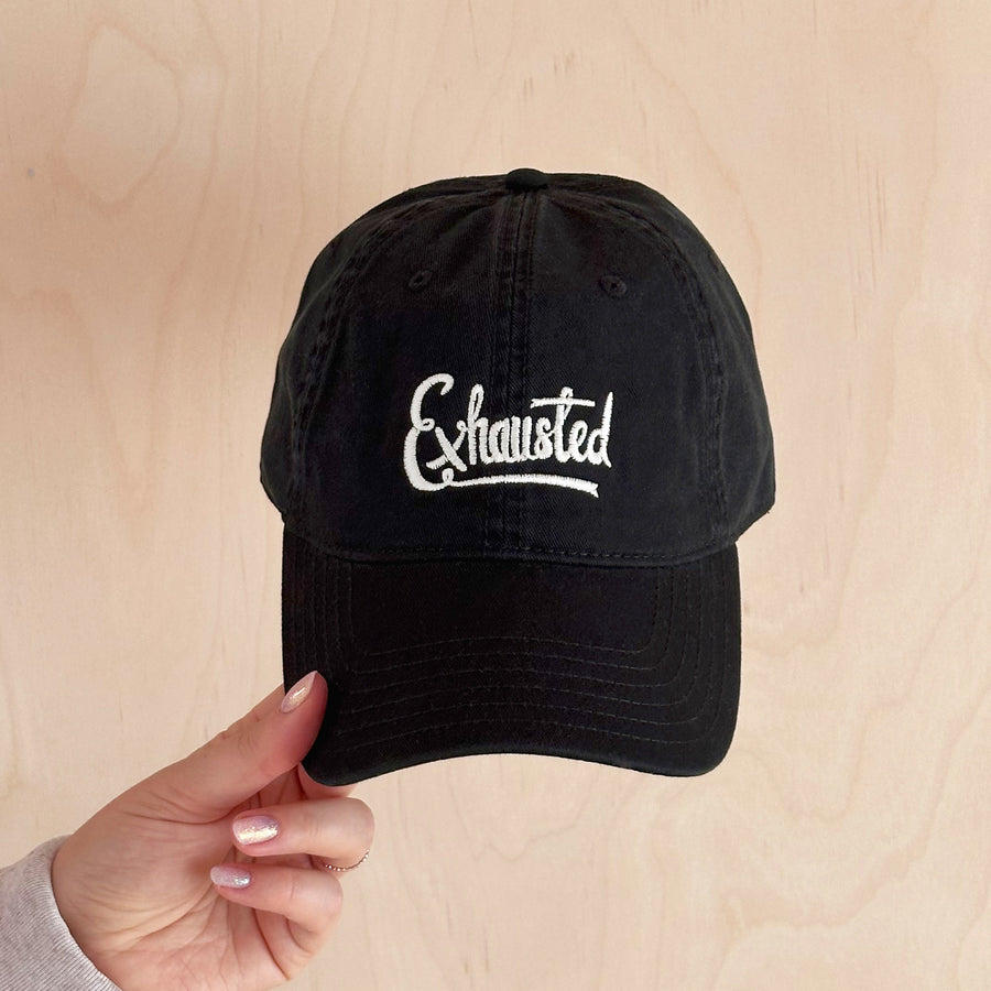 Exhausted - Cotton Baseball Cap