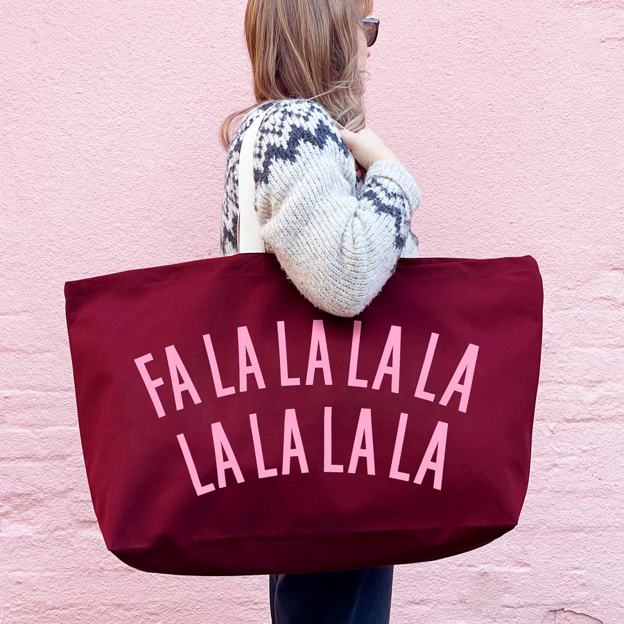 FALALALALA LALALALA - Burgundy REALLY Big Bag