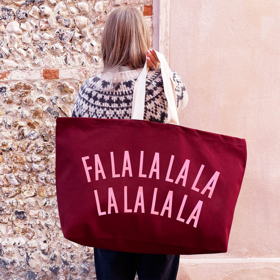 FALALALALA LALALALA - Burgundy REALLY Big Bag