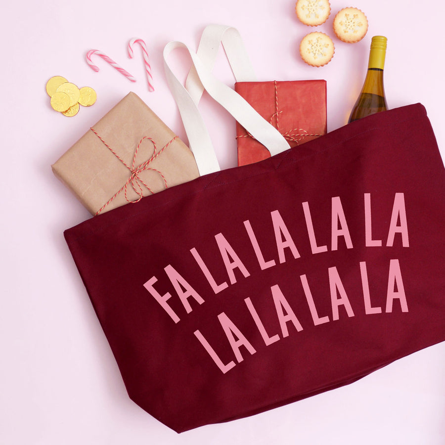 FALALALALA LALALALA - Burgundy REALLY Big Bag