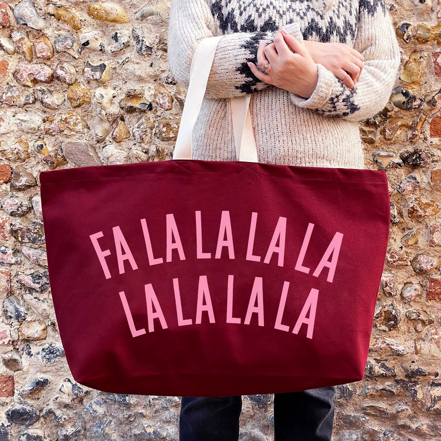 FALALALALA LALALALA - Burgundy REALLY Big Bag