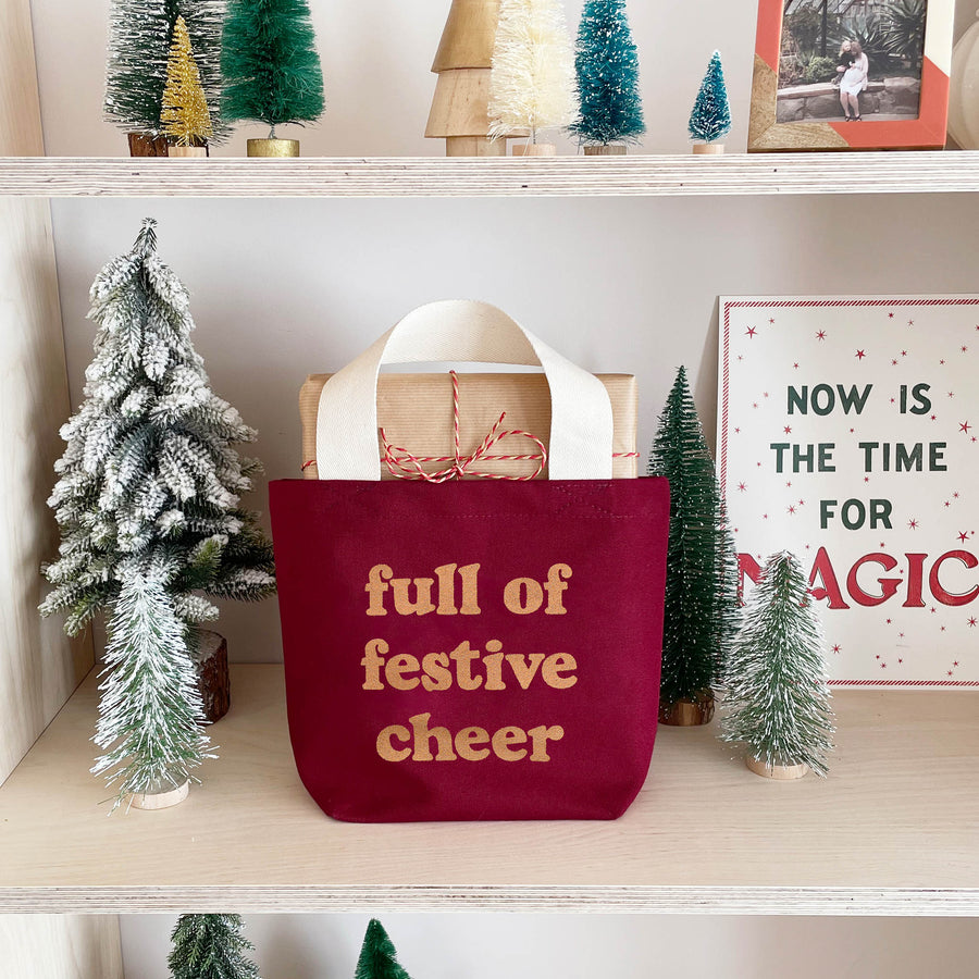 Full of Festive Cheer - Burgundy Little Bag