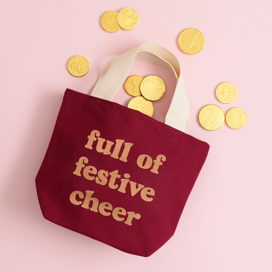 Full of Festive Cheer - Burgundy Little Bag