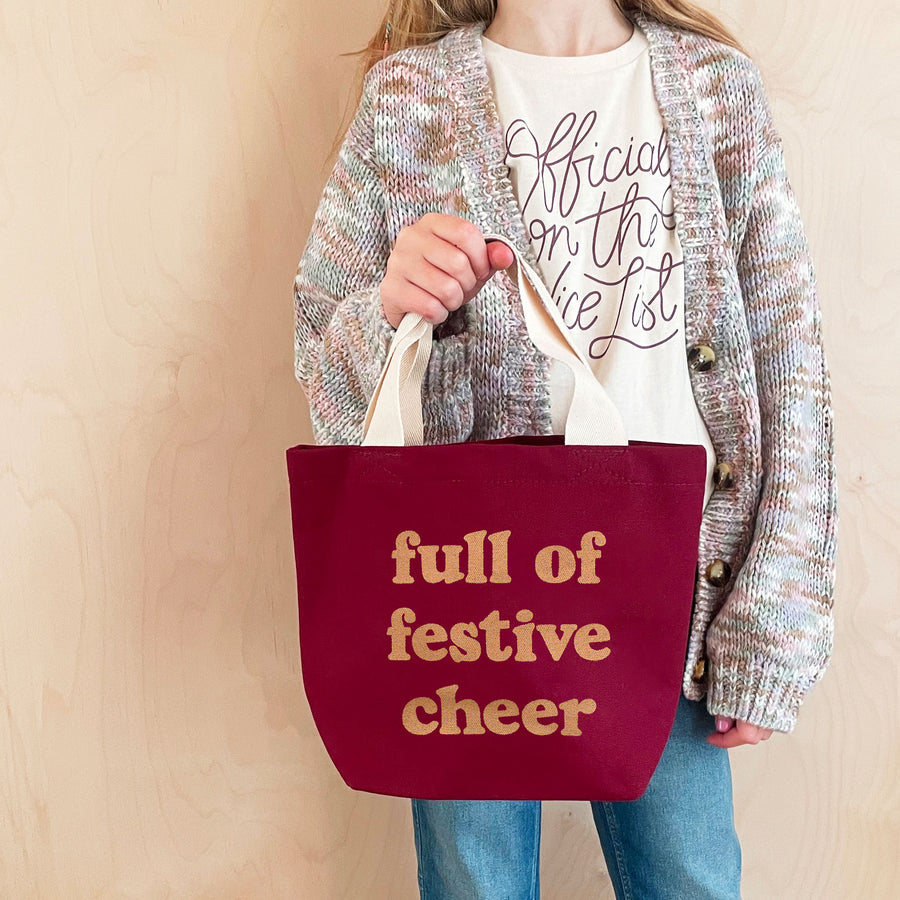 Full of Festive Cheer - Burgundy Little Bag