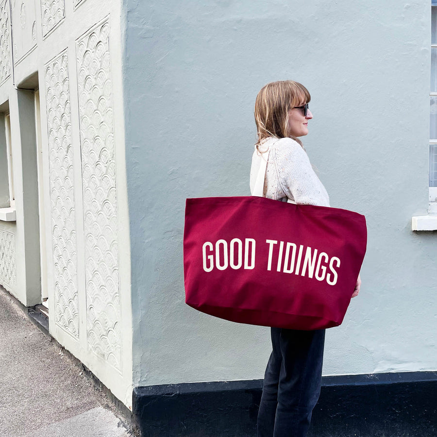 Good Tidings - Burgundy REALLY Big Bag