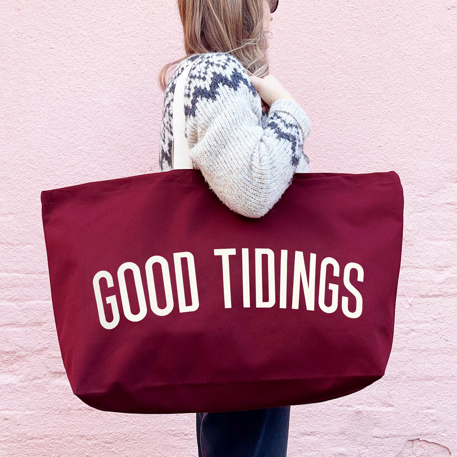 Good Tidings - Burgundy REALLY Big Bag