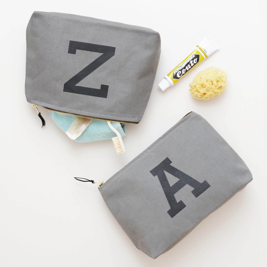 SECONDS - Initial Wash Bag - Grey