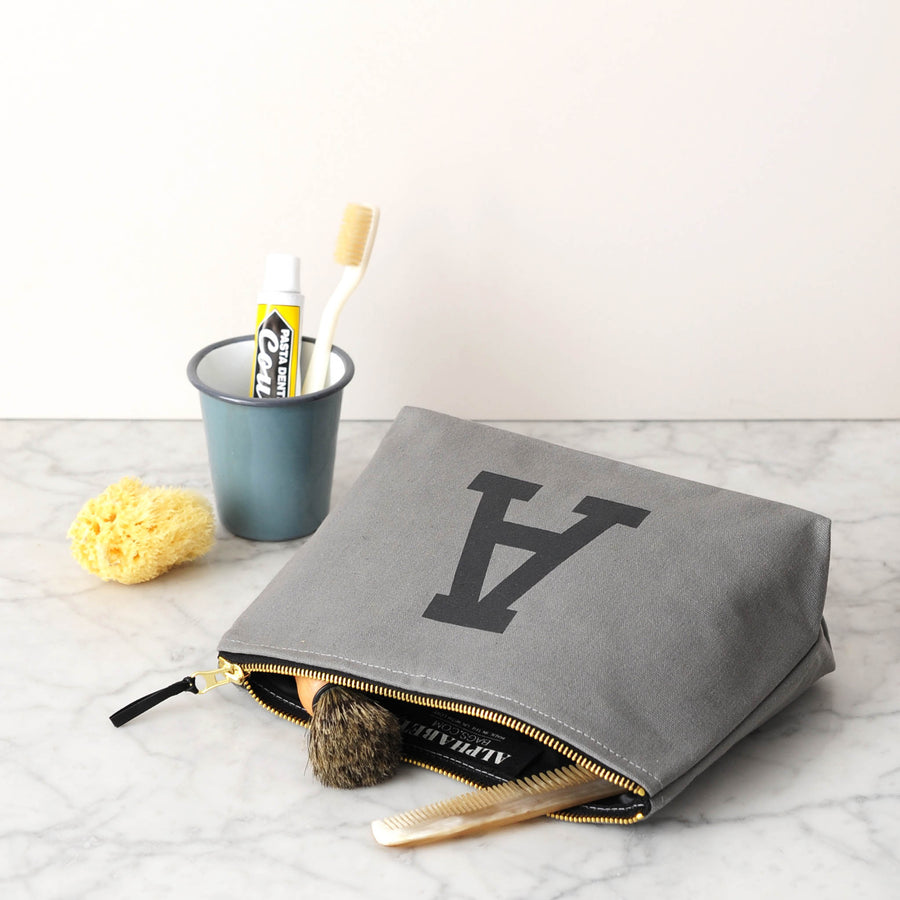 SECONDS - Initial Wash Bag - Grey