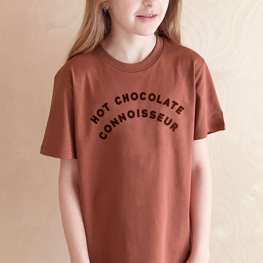 Hot Chocolate Connoisseur - Kid's T-shirt - Warm Brown