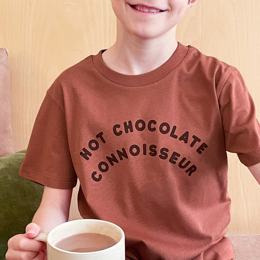 Hot Chocolate Connoisseur - Kid's T-shirt - Warm Brown