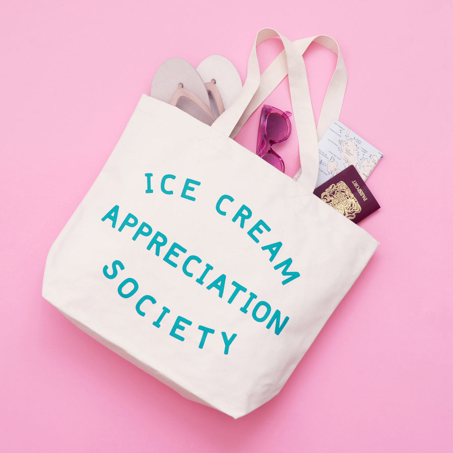 Ice Cream Appreciation Society - Big Canvas Tote Bag